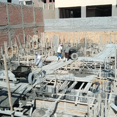 أعمال صب الخرسانة لقطعة 198وجارى الانتهاء من باقي الأعمال