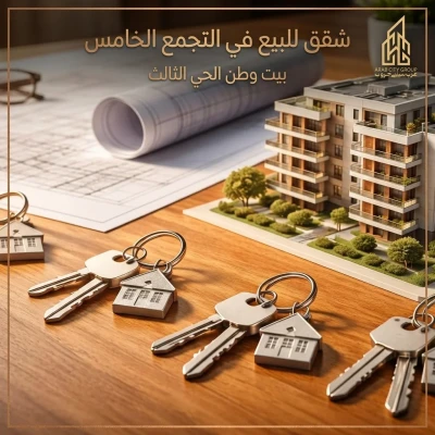 شقق للبيع في التجمع الخامس بيت وطن الحي الثالث